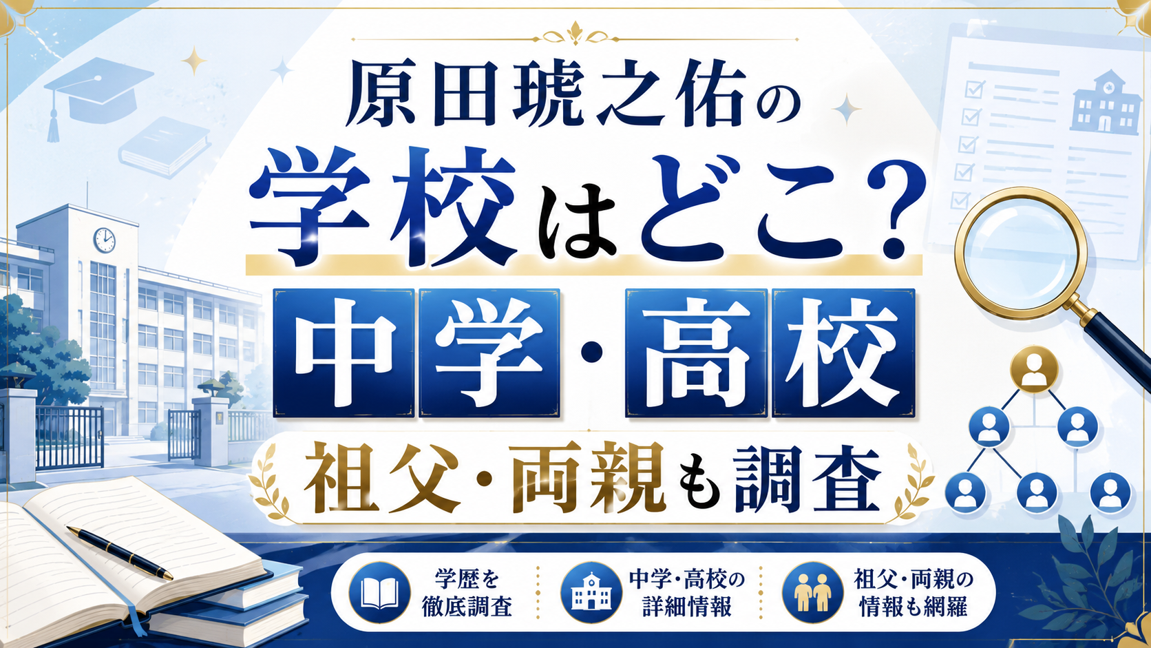 原田琥之佑の学校はどこ？中学・高校の学歴と祖父・両親も調査