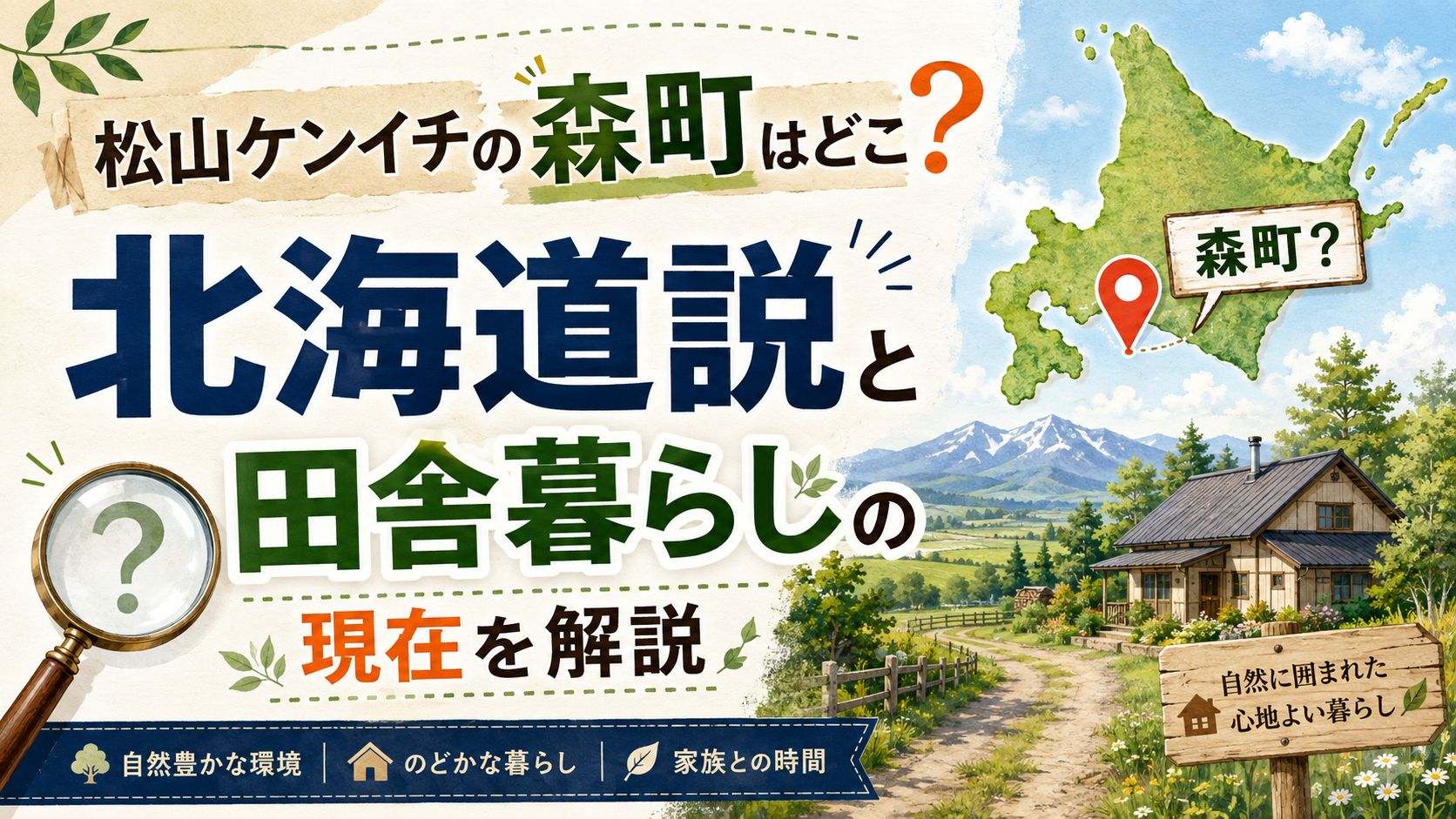 松山ケンイチの森町はどこ？北海道説と田舎暮らしの現在を解説