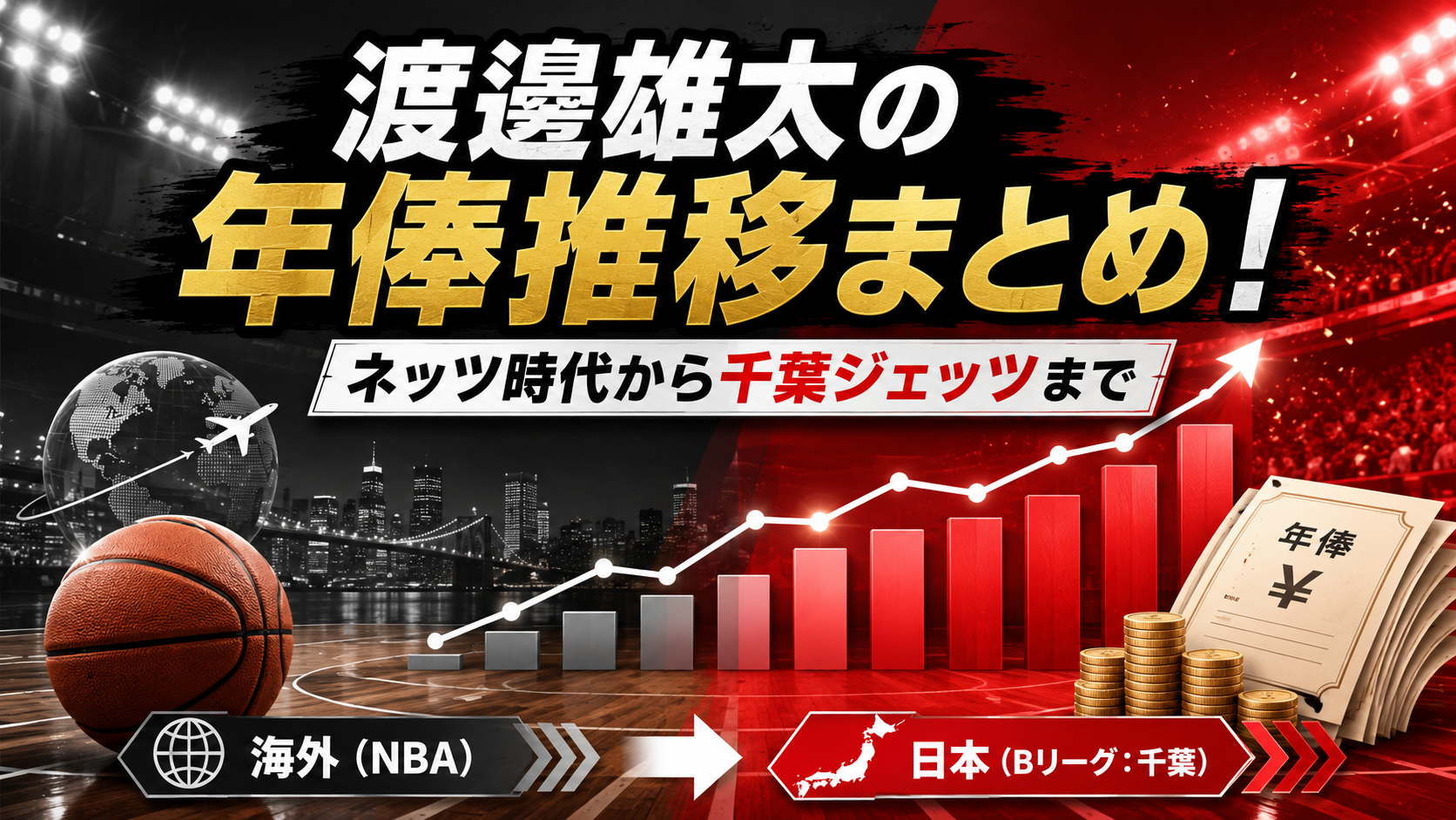 渡邊雄太の年俸推移まとめ！ネッツ時代から千葉ジェッツまで